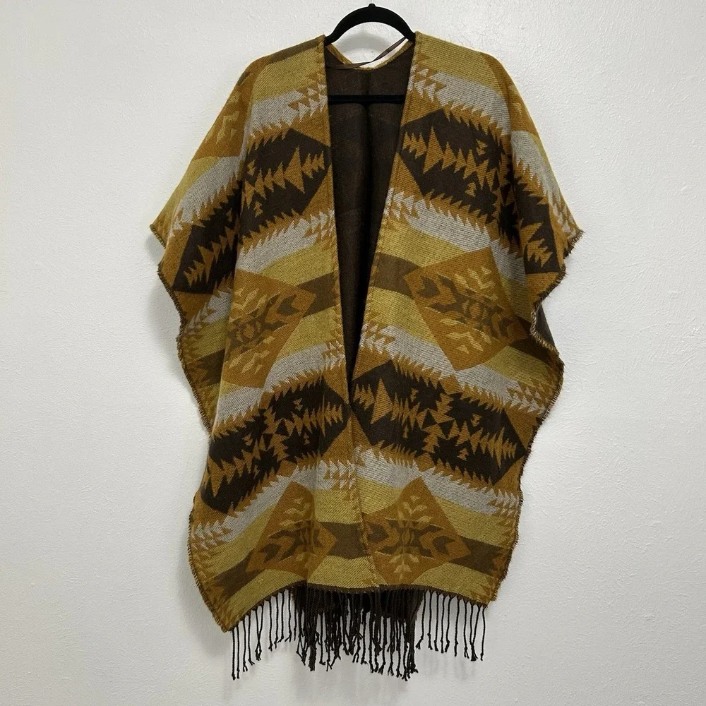Idyllwind Miranda Lambert Southwest Aztec Western Poncho Shawl Wrap One Size Art